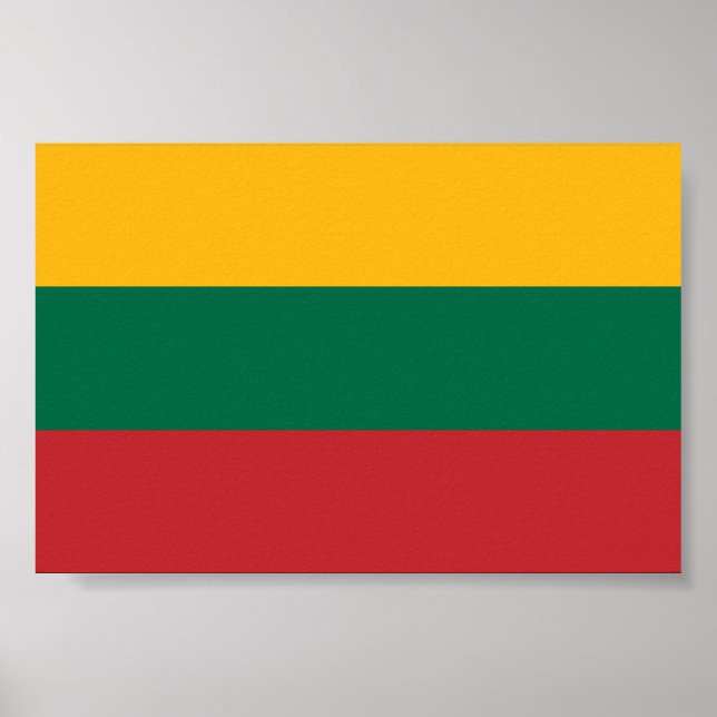 Affiche Drapeau de la Lituanie (Devant)