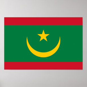 Affiche Drapeau de la Mauritanie