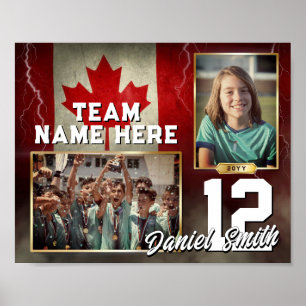 Affiche Drapeau de la mémoire sportive personnalisée Modèl