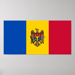 Affiche Drapeau de la Moldavie