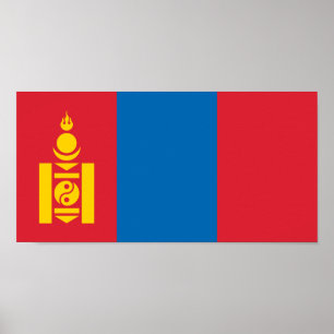Affiche Drapeau de la Mongolie