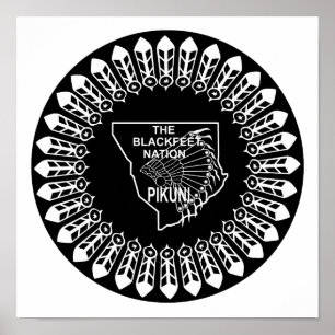 Affiche Drapeau de la nation Blackpieds