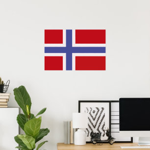 Affiche Drapeau de la Norvège