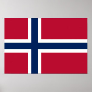 Affiche Drapeau de la Norvège