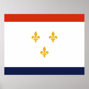Affiche Drapeau de La Nouvelle-Orléans
