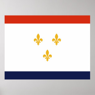 Affiche Drapeau de La Nouvelle-Orléans