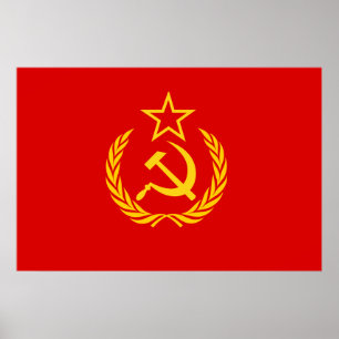Affiche Drapeau de la nouvelle URSS, République