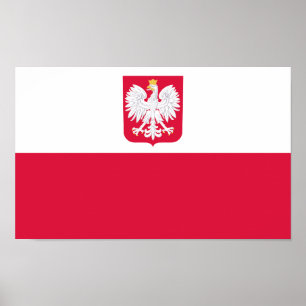Affiche Drapeau de la Pologne