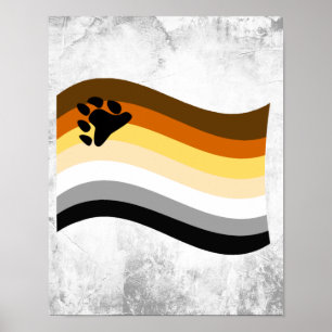 Affiche Drapeau de la Pride de l'ours