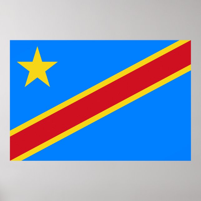 Affiche Drapeau de la RDC (République démocratique du Cong