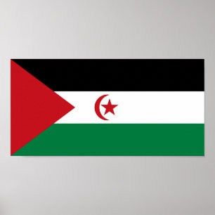 Affiche Drapeau de la République arabe sahraouie démocrati