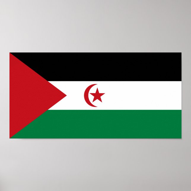 Affiche Drapeau de la République arabe sahraouie démocrati (Devant)