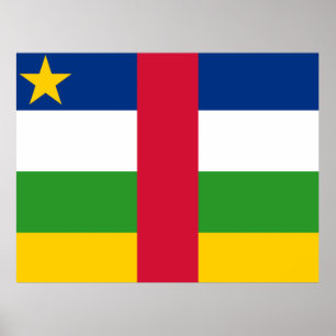 Affiche Drapeau de la République centrafricaine