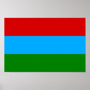 Affiche Drapeau de la République de Karelia