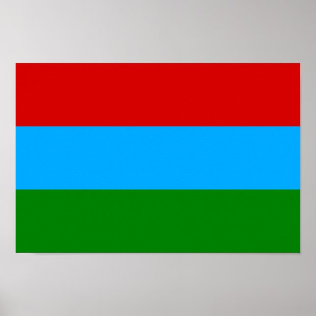 Affiche Drapeau de la République de Karelia (Devant)