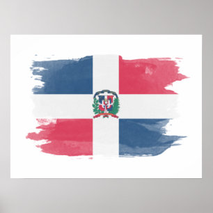 Affiche Drapeau de la République Dominicaine, fellation na
