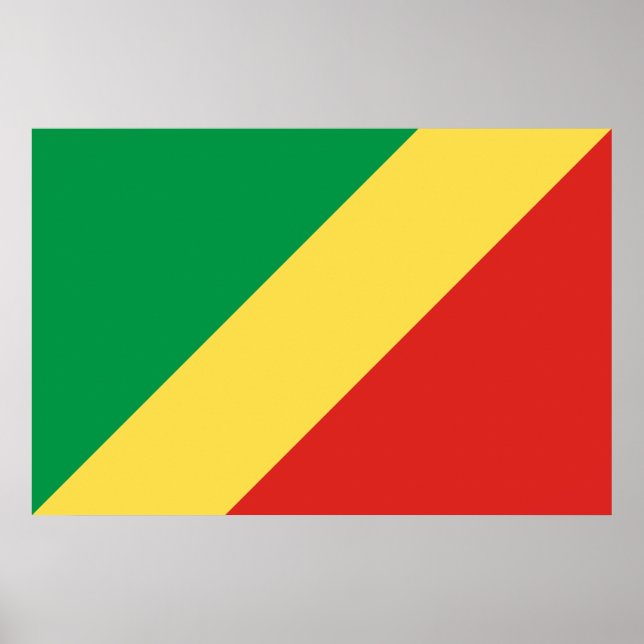 Affiche Drapeau de la République du Congo (Devant)