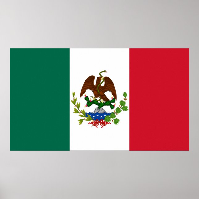 Affiche Drapeau de la République mexicaine 1835, Mexicanos (Devant)