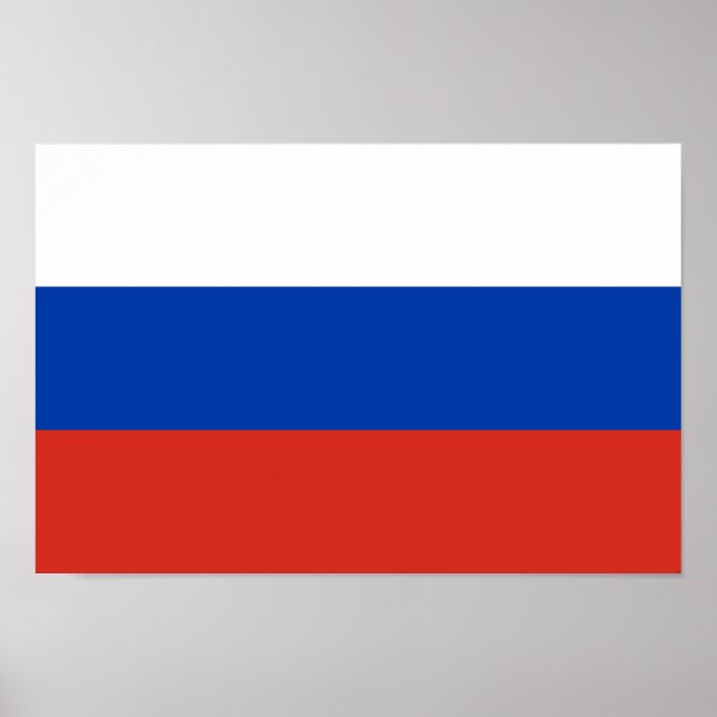 Affiche Drapeau de la Russie (Devant)