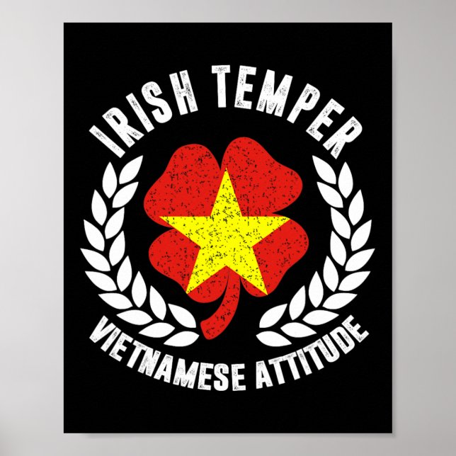 Affiche Drapeau de la Saint-Patrick à l'attitude irlandais (Devant)