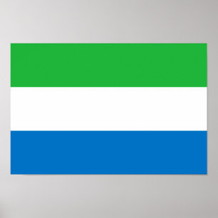 Affiche Drapeau de la Sierra Leone