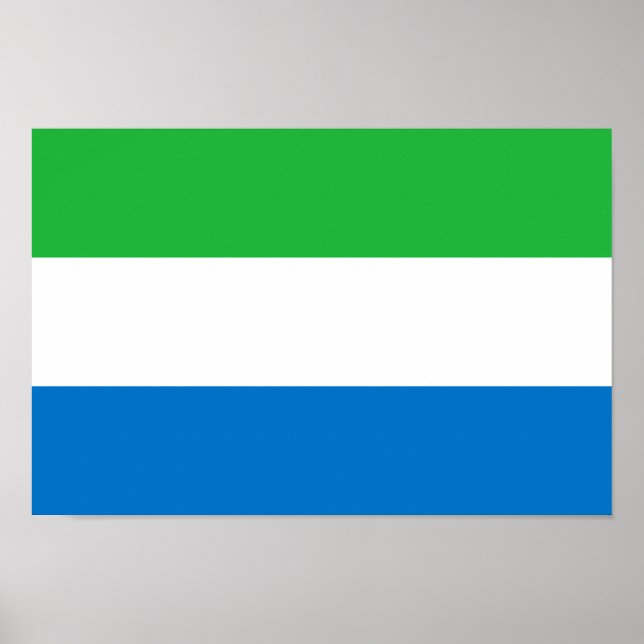 Affiche Drapeau de la Sierra Leone (Devant)