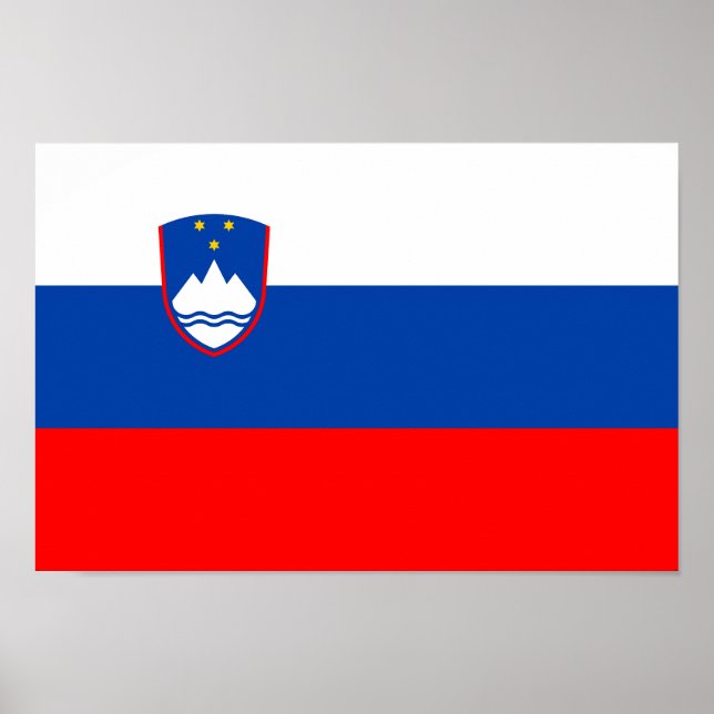 Affiche Drapeau de la Slovénie (Devant)