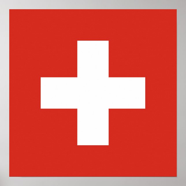 Affiche Drapeau de la Suisse (Devant)
