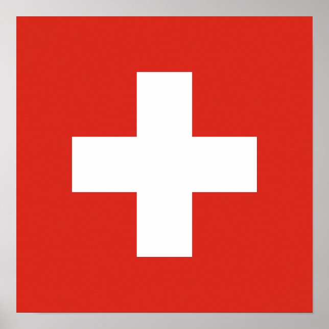 Affiche Drapeau de la Suisse (Devant)