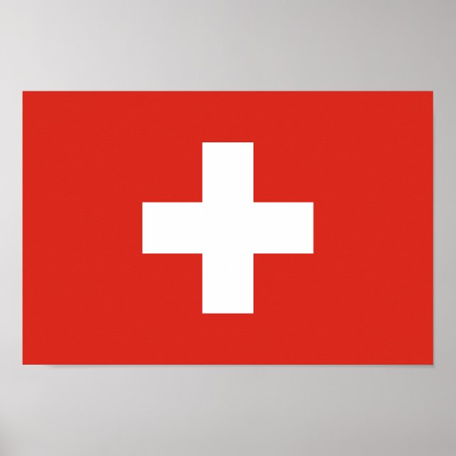 Affiche Drapeau de la Suisse (Devant)