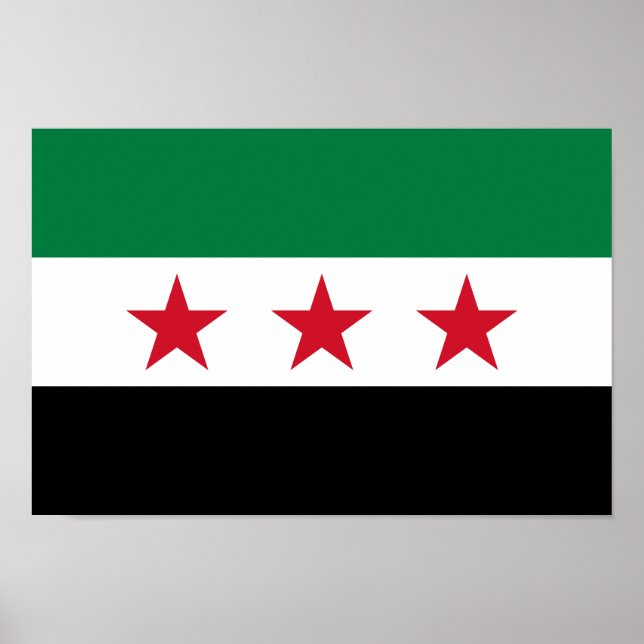 Affiche Drapeau de la Syrie (Devant)