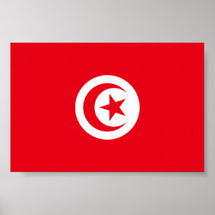 Affiche Drapeau de la Tunisie