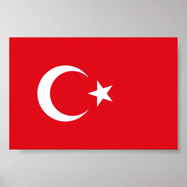 Affiche Drapeau de la Turquie (Devant)