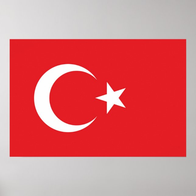 Affiche Drapeau de la Turquie (Devant)