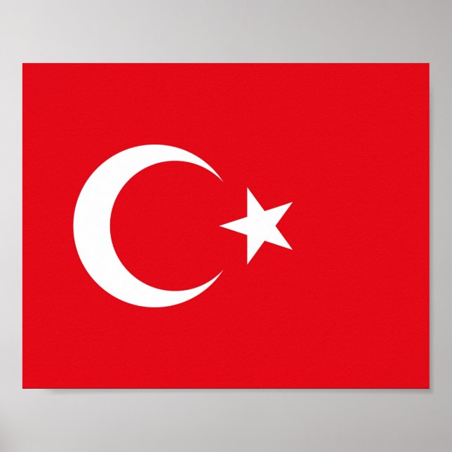 Affiche Drapeau de la Turquie (Devant)