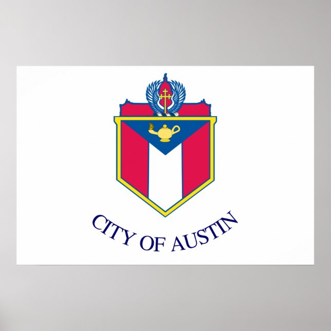 Affiche Drapeau de la ville d'Austin (Texas) (Devant)