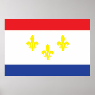 Affiche Drapeau de la ville de la Nouvelle-Orléans