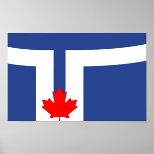 Affiche Drapeau de la ville de Toronto (Canada)
