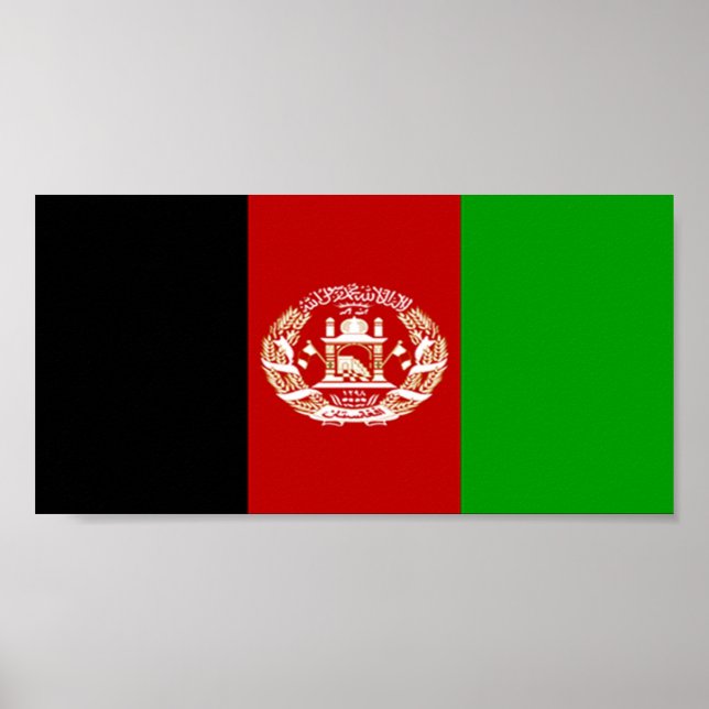 Affiche Drapeau de l'Afghanistan (Devant)