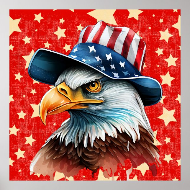 Affiche Drapeau de l'Aigle Américain (Devant)