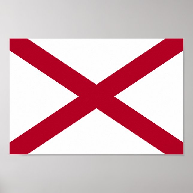 Affiche Drapeau de l'Alabama (Devant)