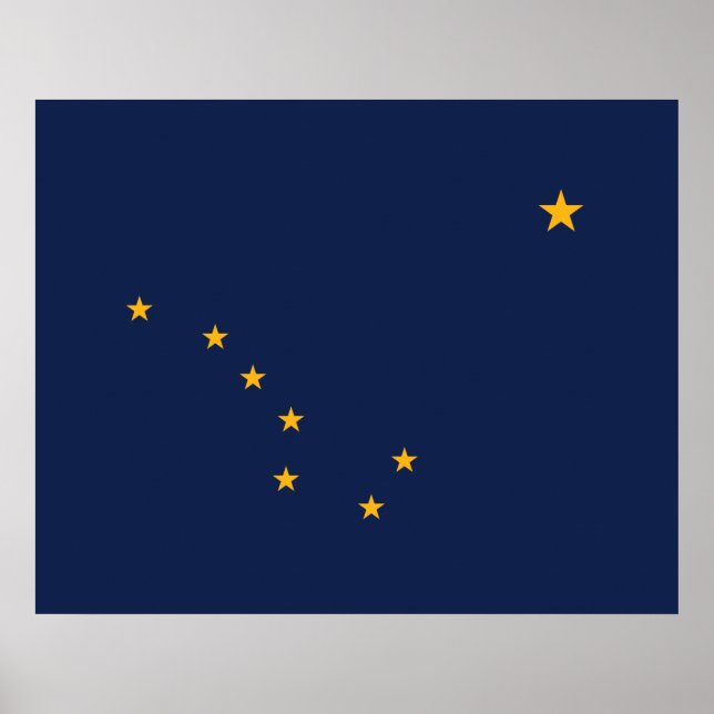Affiche Drapeau de l'Alaska (Devant)