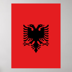 Affiche Drapeau de l'Albanie