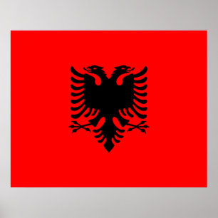 Affiche Drapeau de l'Albanie