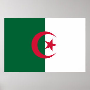 Affiche Drapeau de l'Algérie