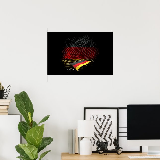 Affiche Drapeau de l'Allemagne (Bureau à domicile)
