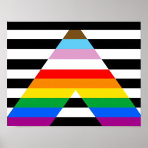 Affiche Drapeau de l'Ally Pride de progression LGBTQ