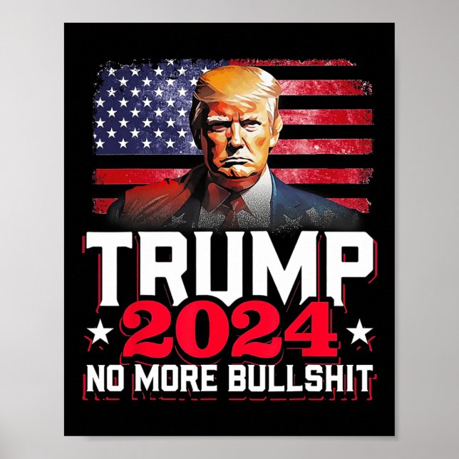 Affiche Drapeau de l'Amérique 2024 non plus Bull (Devant)