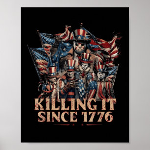 Affiche Drapeau de l'Amérique qui déchire depuis 1776 le 4