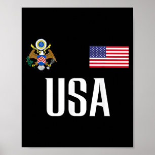 Affiche Drapeau de l'Amérique Usa Football Fan Hommes Femm